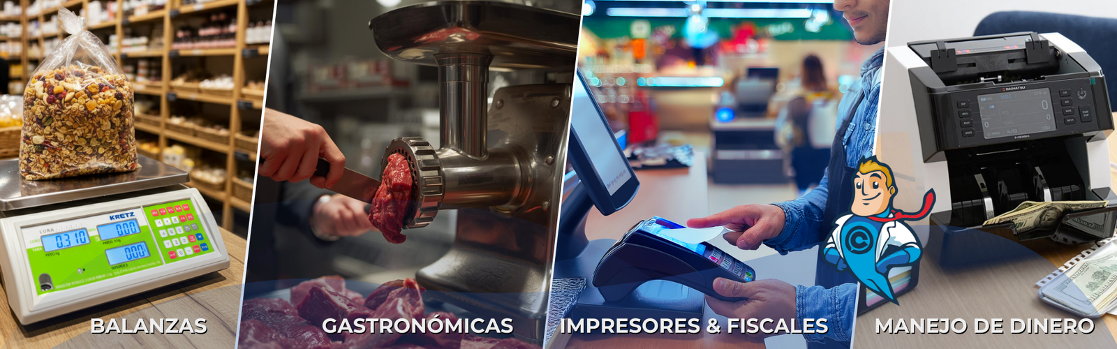 Equipos para negocios y manejo efectivo